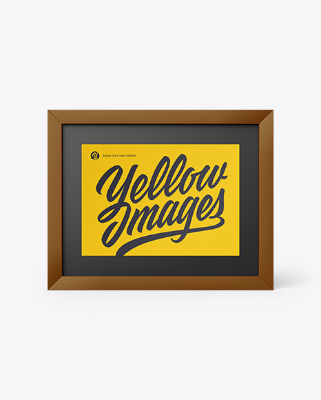 Download Poster Frame Mockup In Stationery Mockups On Yellow Images Object Mockups PSD Mockup Templates