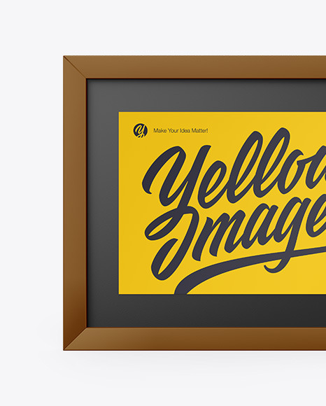 Download Poster Frame Mockup In Stationery Mockups On Yellow Images Object Mockups PSD Mockup Templates