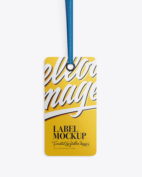 Textured Label Mockup PSD #6