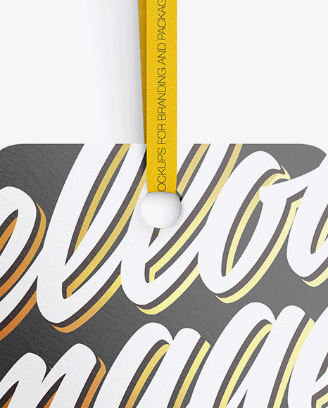 Textured Label Mockup PSD #7