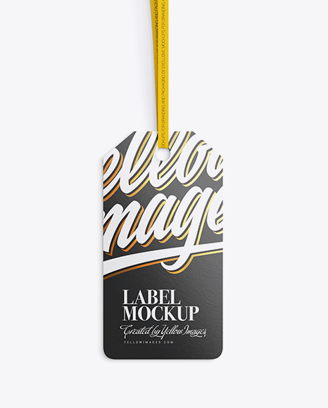 Textured Label Mockup PSD #6