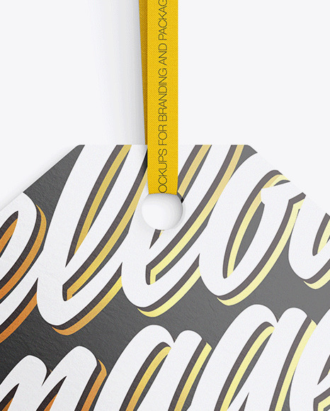 Textured Label Mockup PSD #7