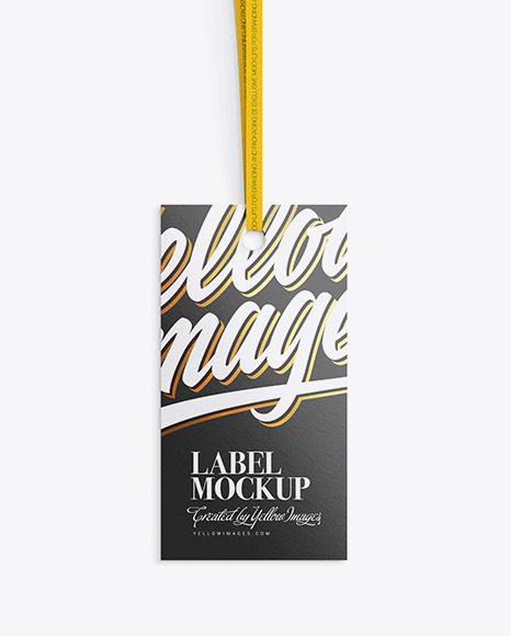 Textured Label Mockup PSD #6