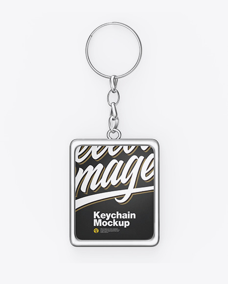 Download Metallic Keychain Mockup In Stationery Mockups On Yellow Images Object Mockups PSD Mockup Templates