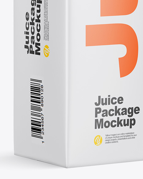 Download 1l Matte Juice Package Mockup Halfside View In Packaging Mockups On Yellow Images Object Mockups