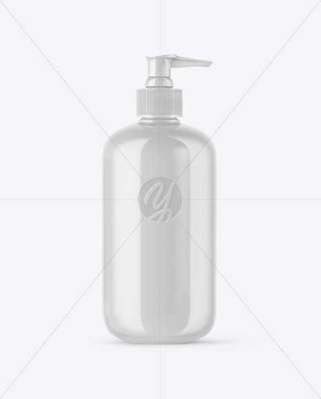 Download Glossy Cosmetic Bottle With Pump Mockup In Bottle Mockups On Yellow Images Object Mockups Yellowimages Mockups