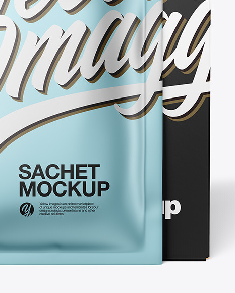 Download 22 Box With Metallic Sachets Branding Mockups