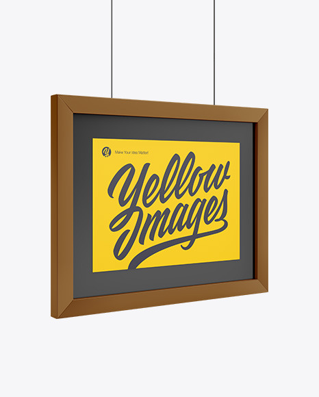 Download Poster Frame Mockup Half Side View In Stationery Mockups On Yellow Images Object Mockups Yellowimages Mockups