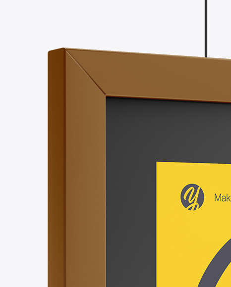 Download Poster Frame Mockup Half Side View In Stationery Mockups On Yellow Images Object Mockups Yellowimages Mockups