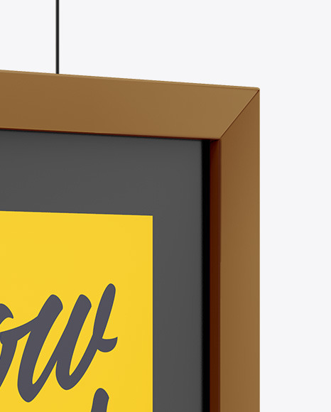 Download Poster Frame Mockup Half Side View In Stationery Mockups On Yellow Images Object Mockups Yellowimages Mockups