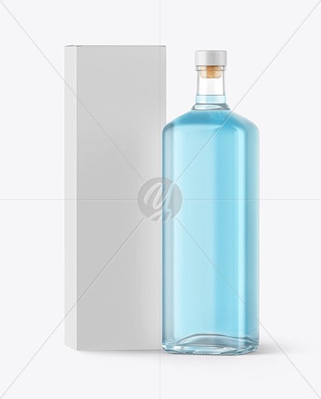 Download Gin Bottle With Box Mockup In Bottle Mockups On Yellow Images Object Mockups Yellowimages Mockups