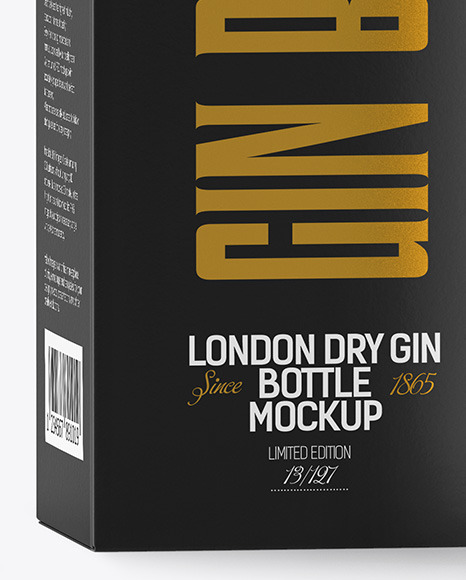 Download Gin Bottle With Box Mockup In Bottle Mockups On Yellow Images Object Mockups PSD Mockup Templates