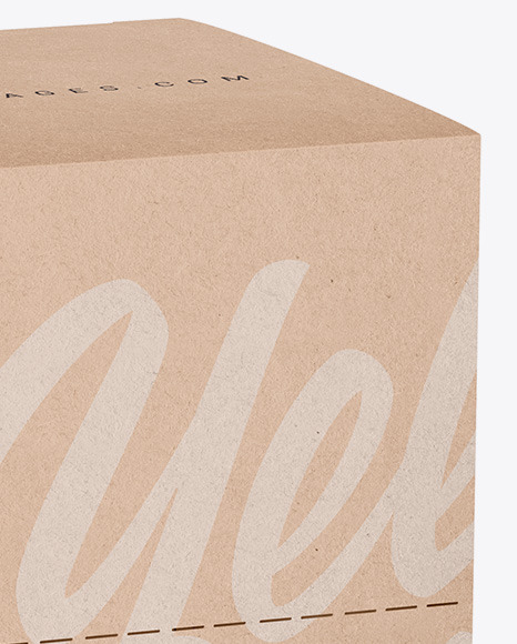 Kraft Box Mockup   Half Side View PSD #1