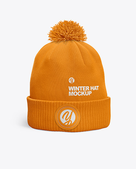 Download Winter Hat Mockup In Apparel Mockups On Yellow Images Object Mockups