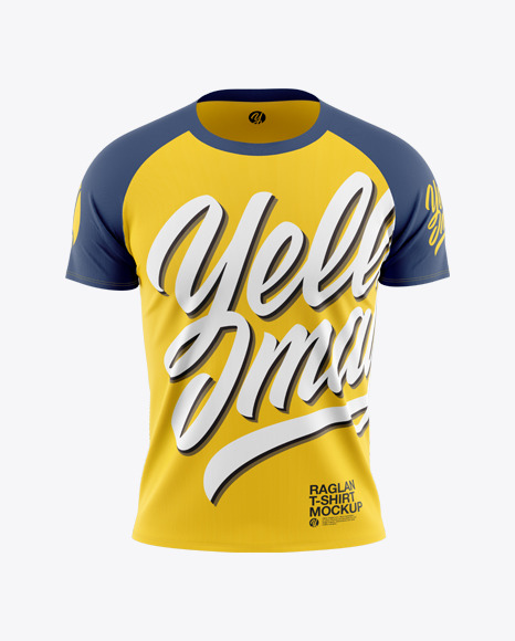 Men's Raglan T-Shirt Mockup