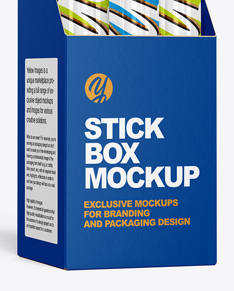 Paper Box with Snack Sticks Mockup PSD #5