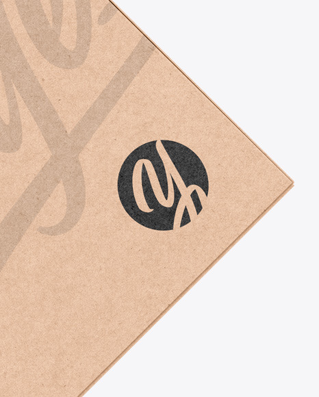 Kraft Box Mockup PSD #1