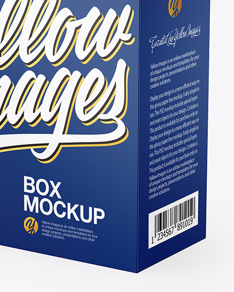 Download Paper Box Mockup In Box Mockups On Yellow Images Object Mockups