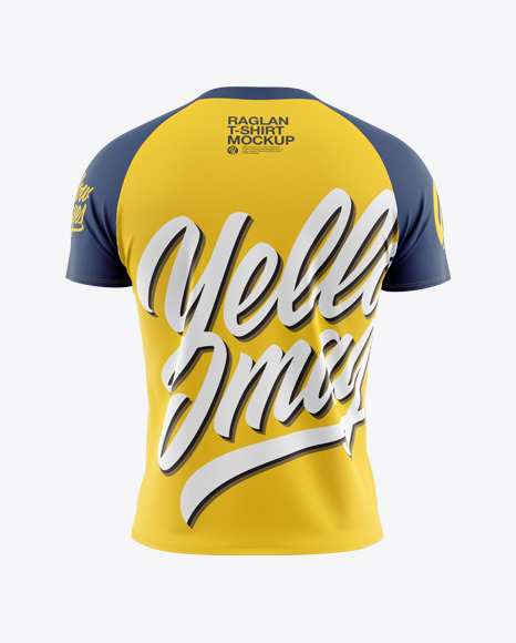 Men S Raglan T Shirt Mockup In Apparel Mockups On Yellow Images Object Mockups