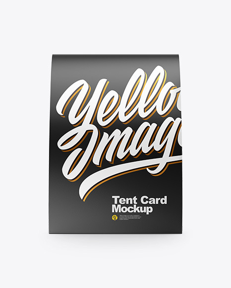 Download Tent Card Mockup Front View In Stationery Mockups On Yellow Images Object Mockups PSD Mockup Templates