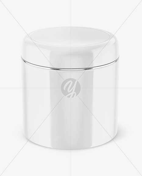 Glossy Plastic Cosmetic Jar Mockup PSD #1