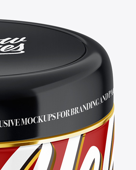 Glossy Plastic Cosmetic Jar Mockup PSD #3