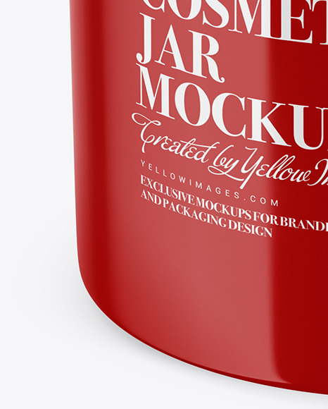 Glossy Plastic Cosmetic Jar Mockup PSD #4