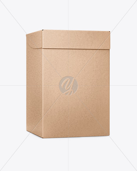 Download Carton Kraft Box Mockup In Box Mockups On Yellow Images Object Mockups