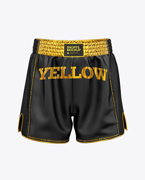 Shorts Mockup Front View In Apparel Mockups On Yellow Images Object Mockups