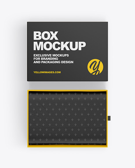 Paper Box Mockup In Box Mockups On Yellow Images Object Mockups