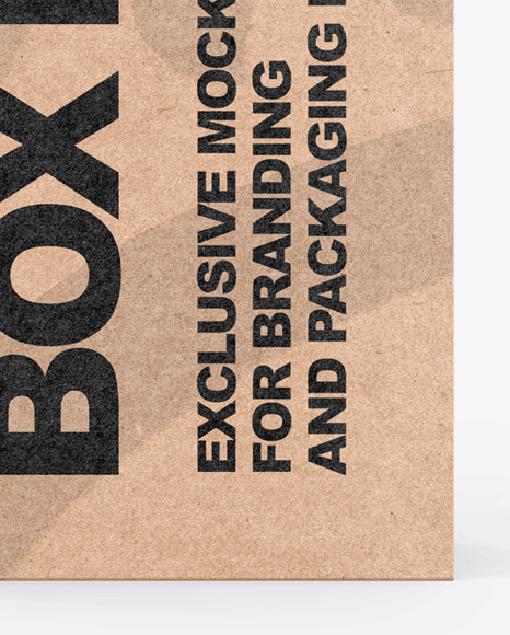 Kraft Box Mockup PSD #1