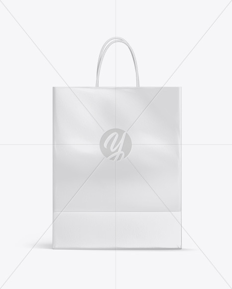 Glossy Shopping Bag w/ Rope Handles Mockup