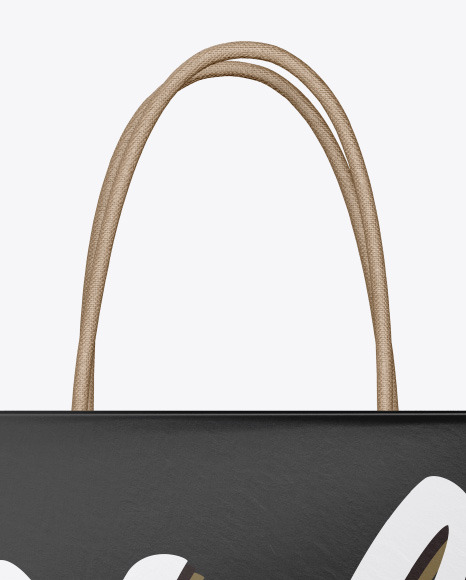 Download Matte Shopping Bag W Rope Handles Mockup In Bag Sack Mockups On Yellow Images Object Mockups