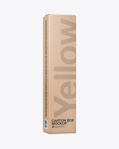 Download Carton Kraft Box Mockup In Box Mockups On Yellow Images Object Mockups