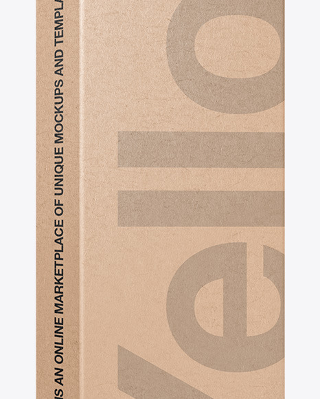 Carton Kraft Box Mockup PSD #6