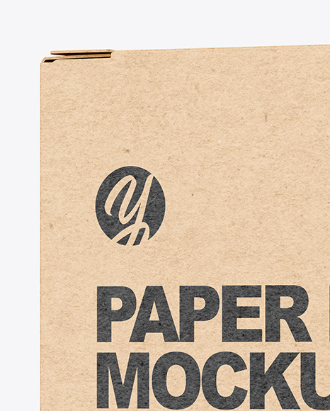 Kraft Paper Box Mockup PSD #2