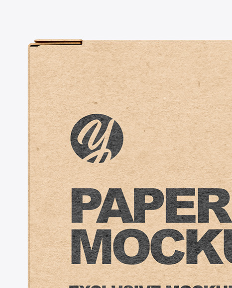 Kraft Paper Box Mockup PSD #2
