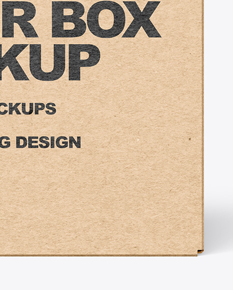 Kraft Paper Box Mockup PSD #1