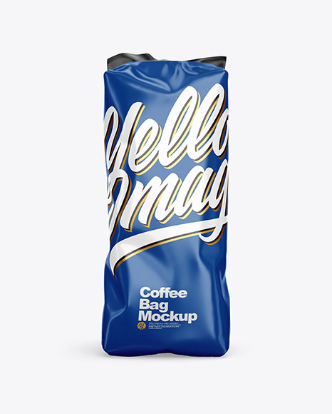 Download Glossy Coffee Bag Mockup In Bag Sack Mockups On Yellow Images Object Mockups PSD Mockup Templates