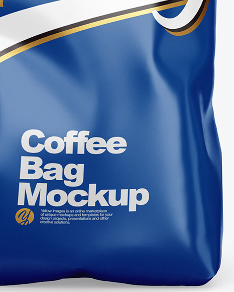 Download Glossy Coffee Bag Mockup In Bag Sack Mockups On Yellow Images Object Mockups PSD Mockup Templates