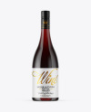 Clear Glass Red Wine Bottle Mockup