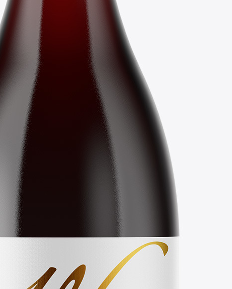 Clear Glass Red Wine Bottle Mockup In Bottle Mockups On Yellow Images Object Mockups