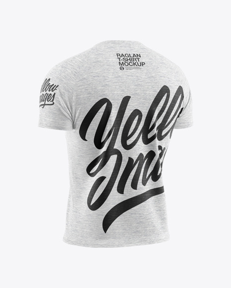 Download Melange Men S Raglan T Shirt Mockup In Apparel Mockups On Yellow Images Object Mockups