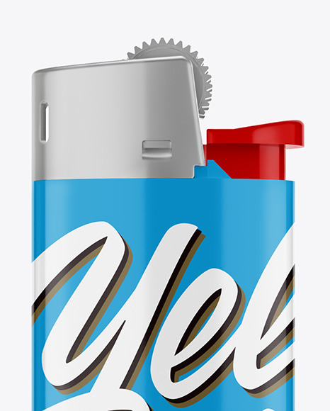 Glossy Lighter Mockup In Object Mockups On Yellow Images Object Mockups