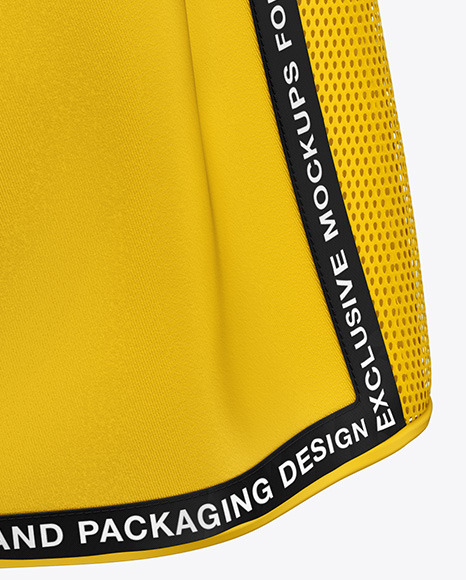 Download Shorts Mockup - Back View in Apparel Mockups on Yellow ...