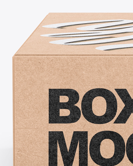 Kraft Box Mockup PSD #3