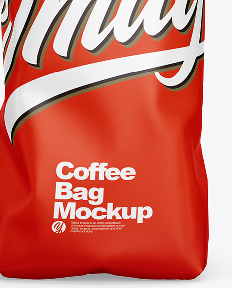 Download Matte Coffee Bag Mockup In Bag Sack Mockups On Yellow Images Object Mockups