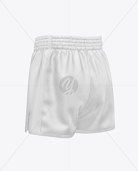 Download Shorts Mockup Back Half Side View In Apparel Mockups On Yellow Images Object Mockups Yellowimages Mockups