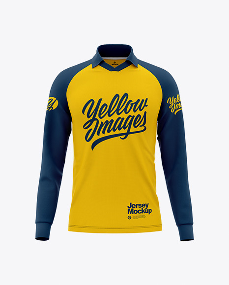 Download Men S Raglan Soccer V Neck Jersey Front View In Apparel Mockups On Yellow Images Object Mockups PSD Mockup Templates