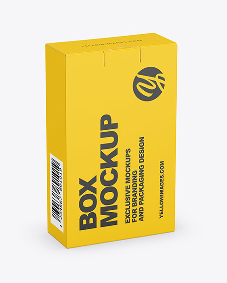 Paper Box Mockup In Box Mockups On Yellow Images Object Mockups